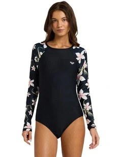 Basic Mix Long Sleeve One Piece Swimsuit