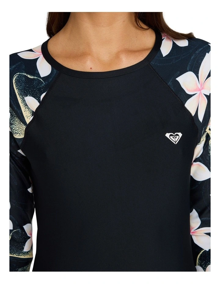 Basic Mix Long Sleeve One Piece Swimsuit image 4
