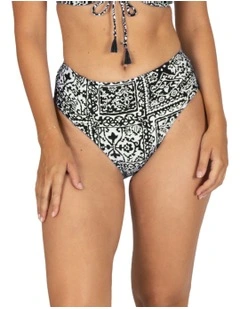 Havana Ruched Side Mid Pant in Black