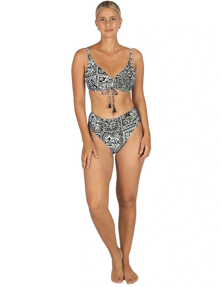 Havana Ruched Side Mid Pant in Black image 4