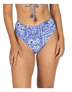 Havana Ruched Mid Pant in Denim