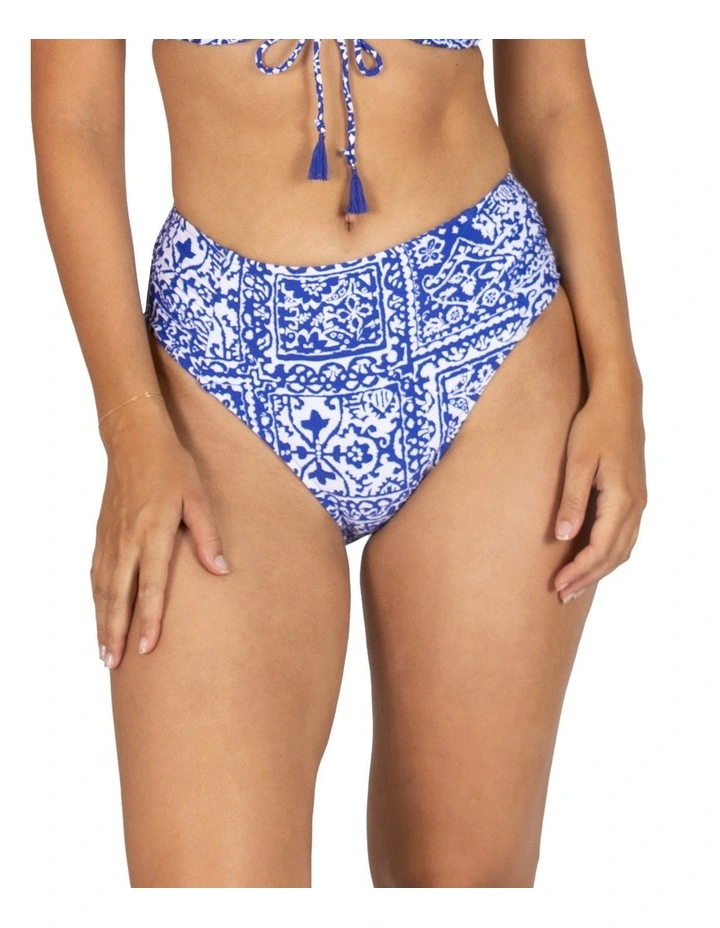 Havana Ruched Mid Pant in Denim image 1