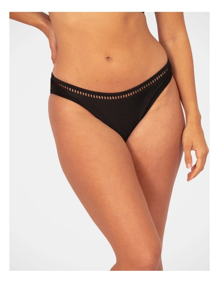 Rococco Ladder Lace Regular Bikini Bottom in Nero image 1
