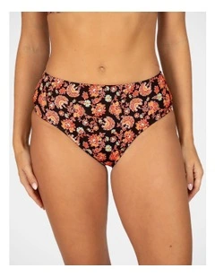 Flamenco Mid Bikini Bottom in Black