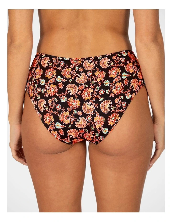 Flamenco Mid Bikini Bottom in Black image 2
