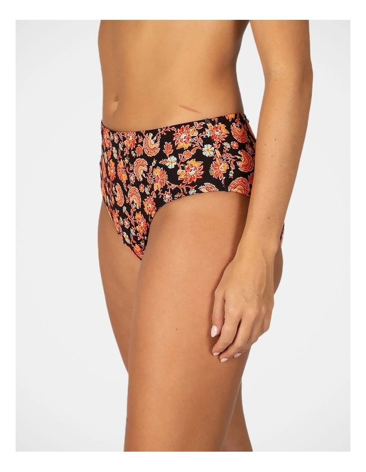 Flamenco Mid Bikini Bottom in Black image 3