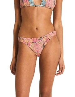 Whitney Tiger Reversible Bikini Bottom in Pink