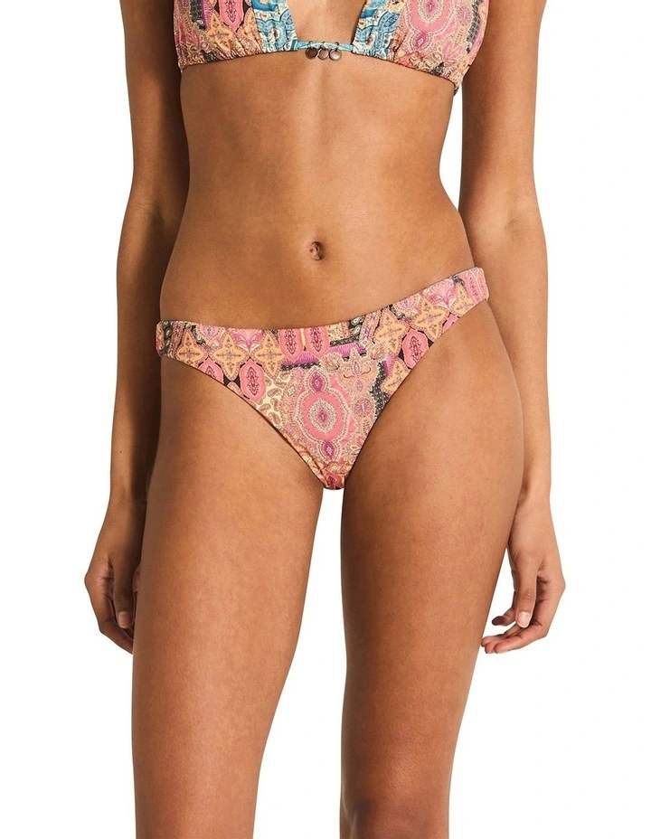Whitney Tiger Reversible Bikini Bottom in Pink image 1