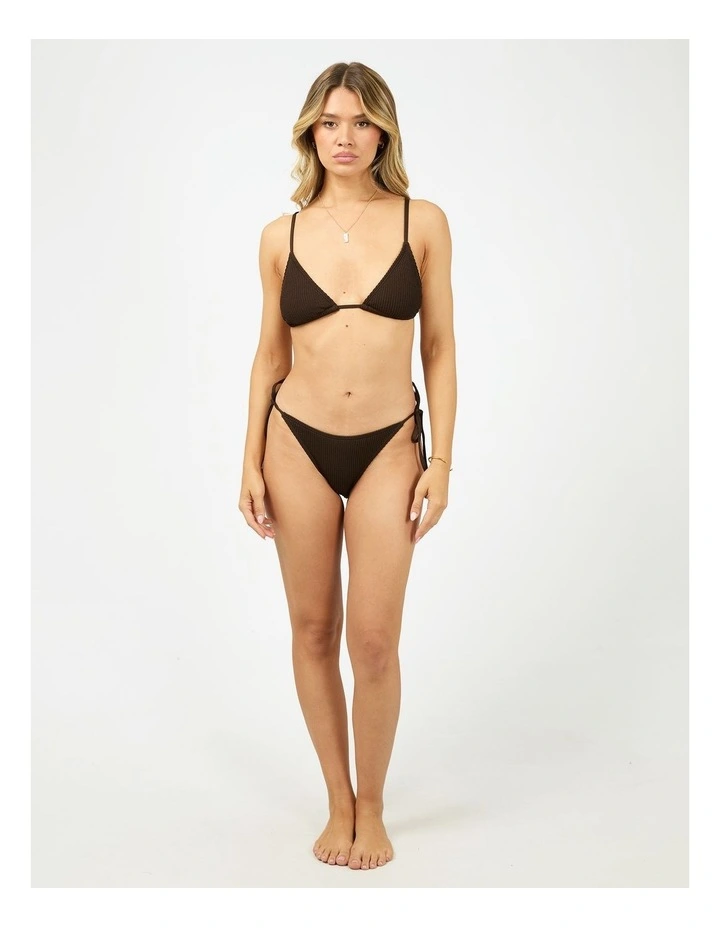 Phoenix Rib High Tie Side Bottom in Brown image 5