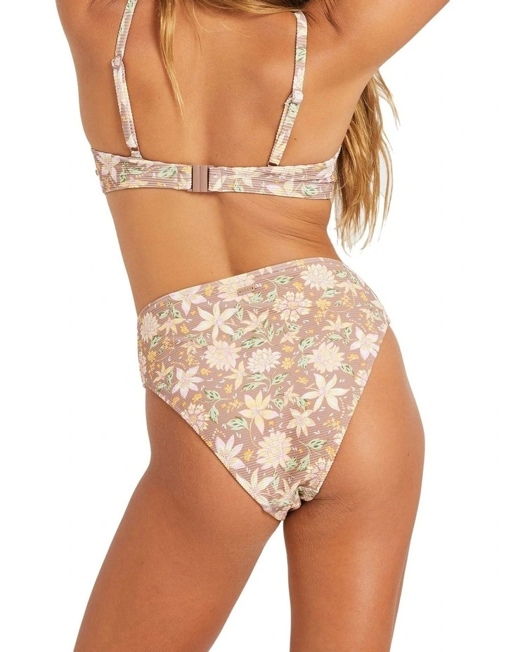 Garland High Waist Bikini Bottom in Brown image 4