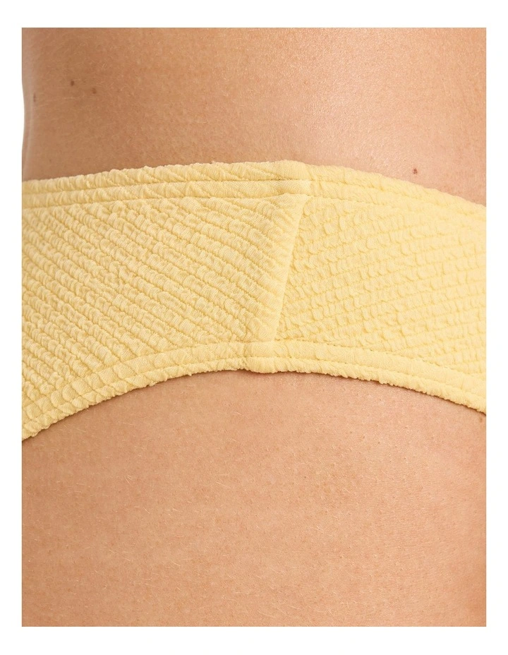 Crinkle Crush Bondi Bikini Bottom in Yellow image 4