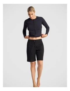 Lower Thigh Boardshort in Black