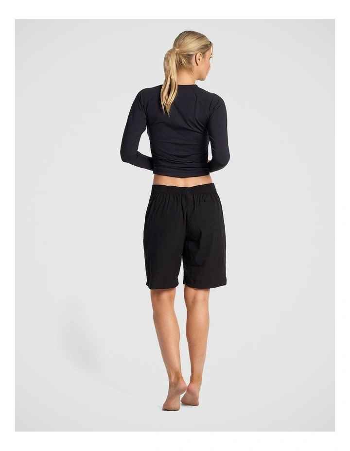 Lower Thigh Boardshort in Black image 2