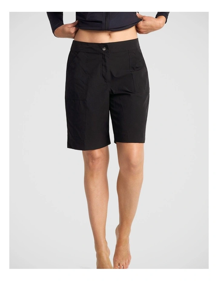 Lower Thigh Boardshort in Black image 3