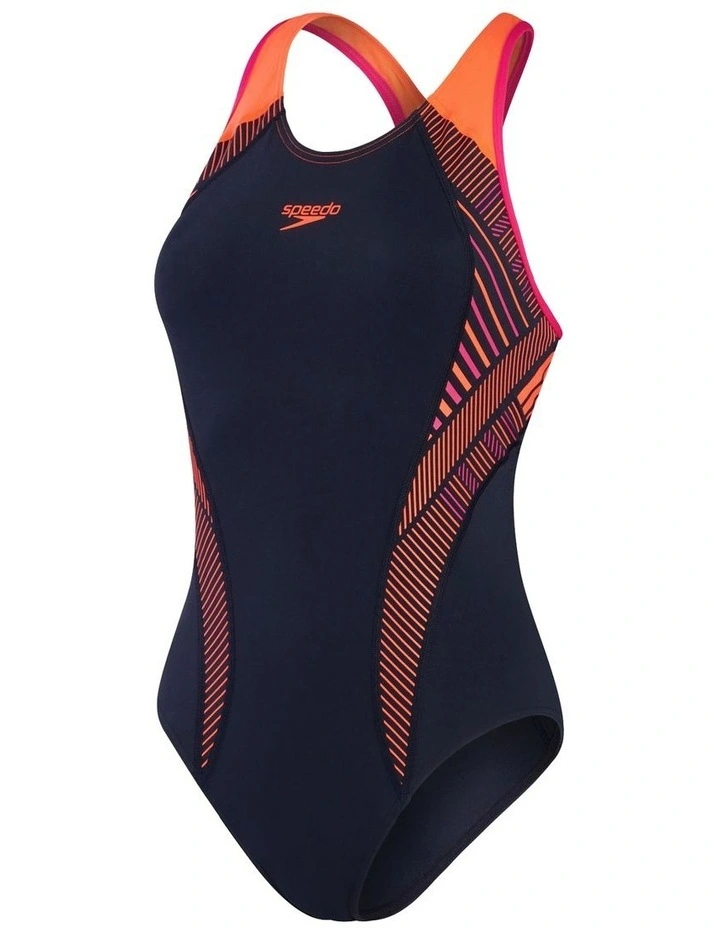 Placement Laneback Swimsuit in Navy image 3