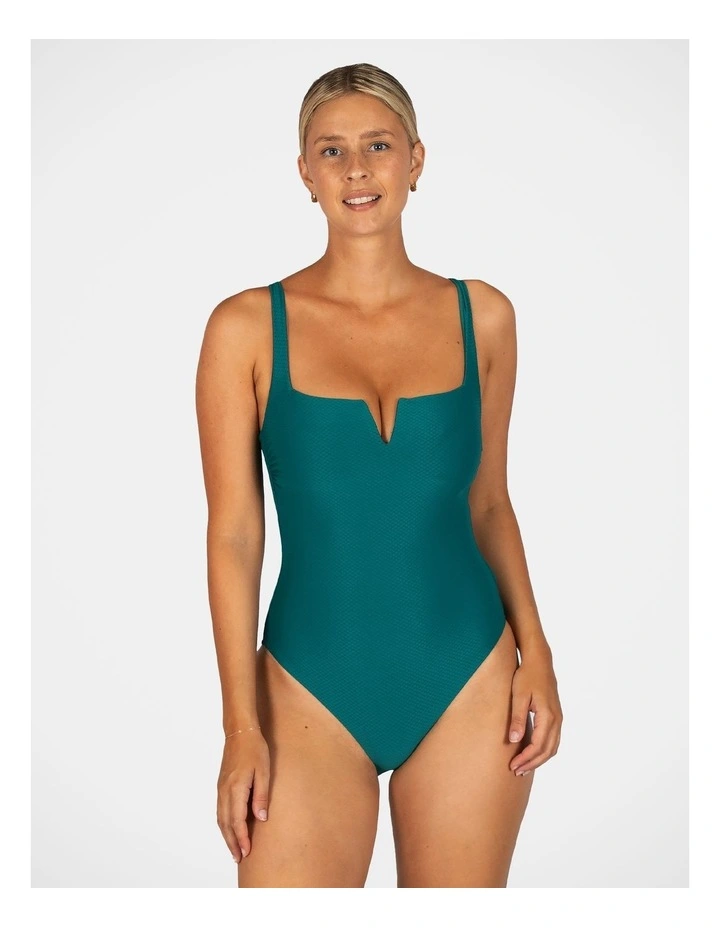 Rococco V Wire One Piece Swimsuit in Blue image 1