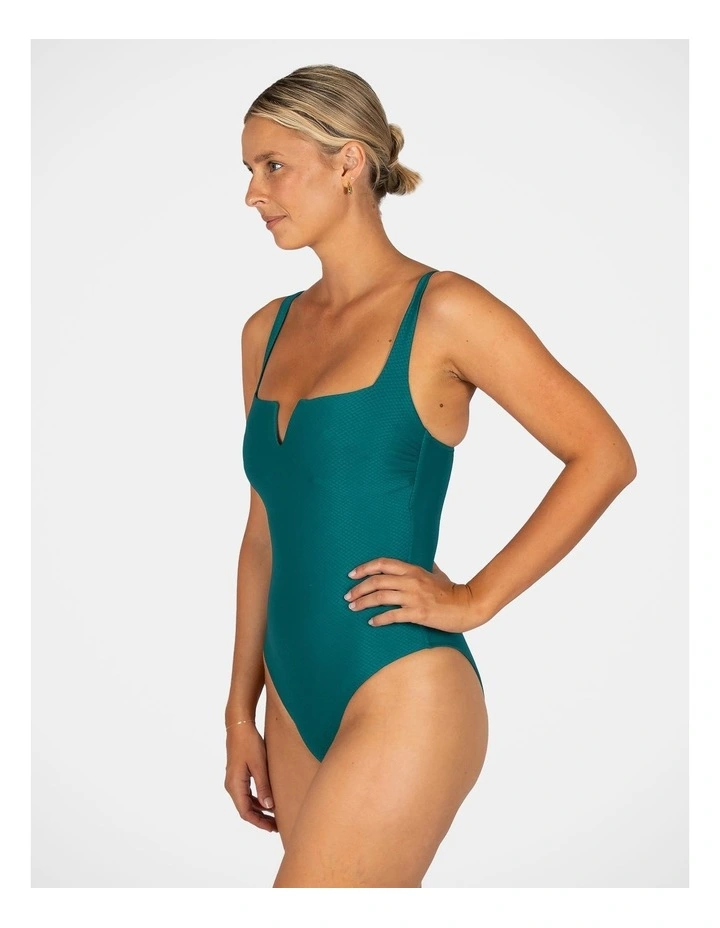 Rococco V Wire One Piece Swimsuit in Blue image 3