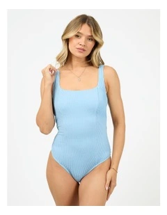 Phoenix Rib Underwire One Piece in Blue