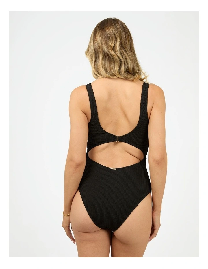Phoenix Rib Underwire One Piece in Black image 2