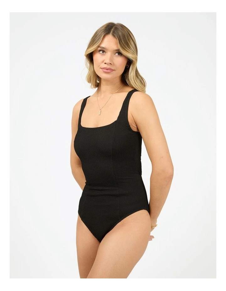Phoenix Rib Underwire One Piece in Black image 3