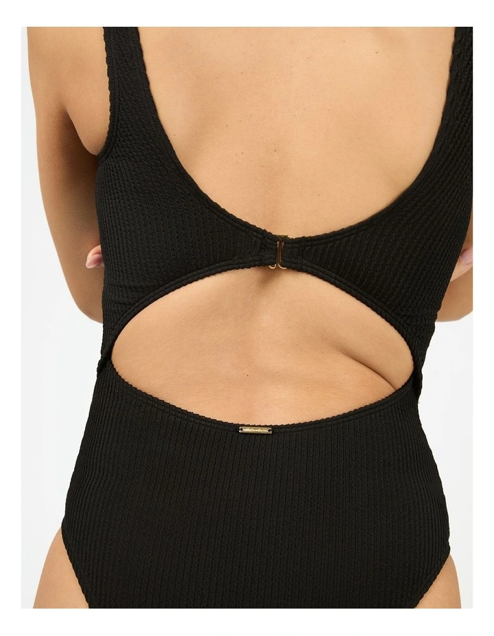 Phoenix Rib Underwire One Piece in Black image 4