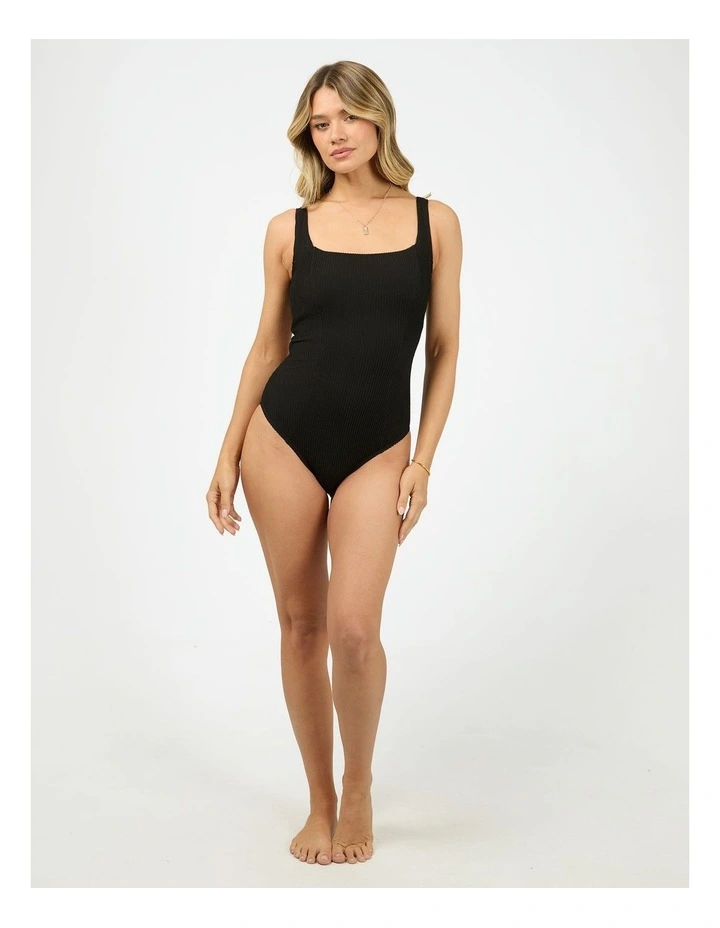 Phoenix Rib Underwire One Piece in Black image 5
