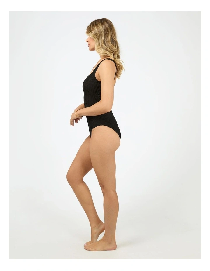 Phoenix Rib Underwire One Piece in Black image 6