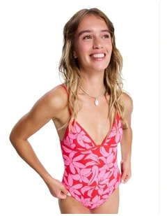 Khloe One Piece Swimsuit in Tomato Klaedio