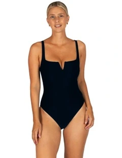 Rococco V Wire One Piece in Nero