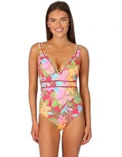 Mahalo Longline One Piece in Scarlet