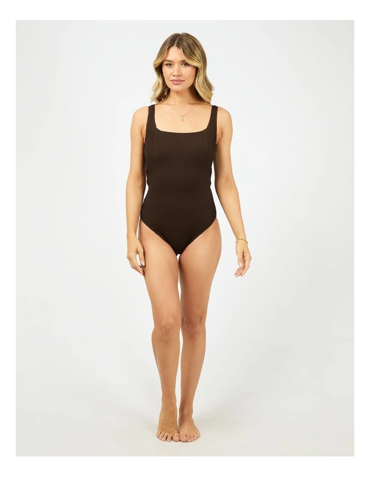 Phoenix Rib Underwire One Piece in Brown image 5