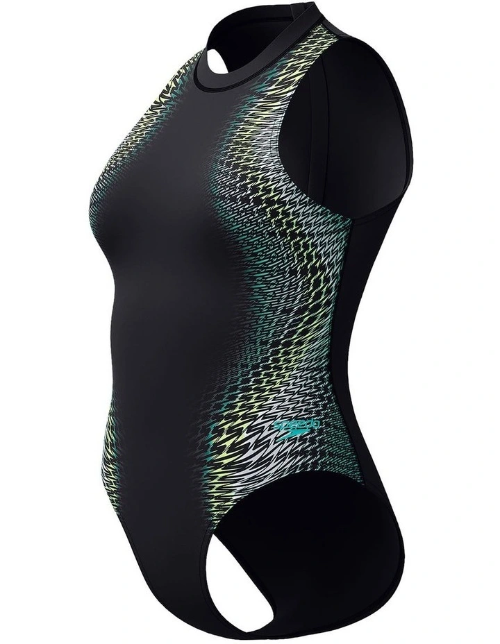 Womens Printed Hydrasuit One Piece in Black image 4
