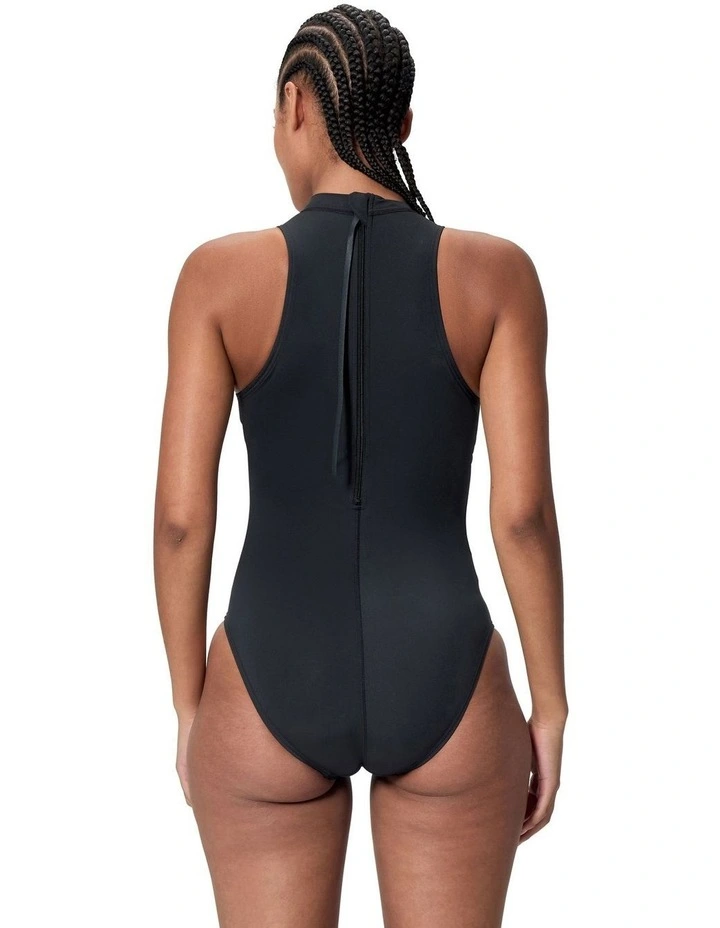 Printed Hydrasuit One Piece in Black/Blue image 2