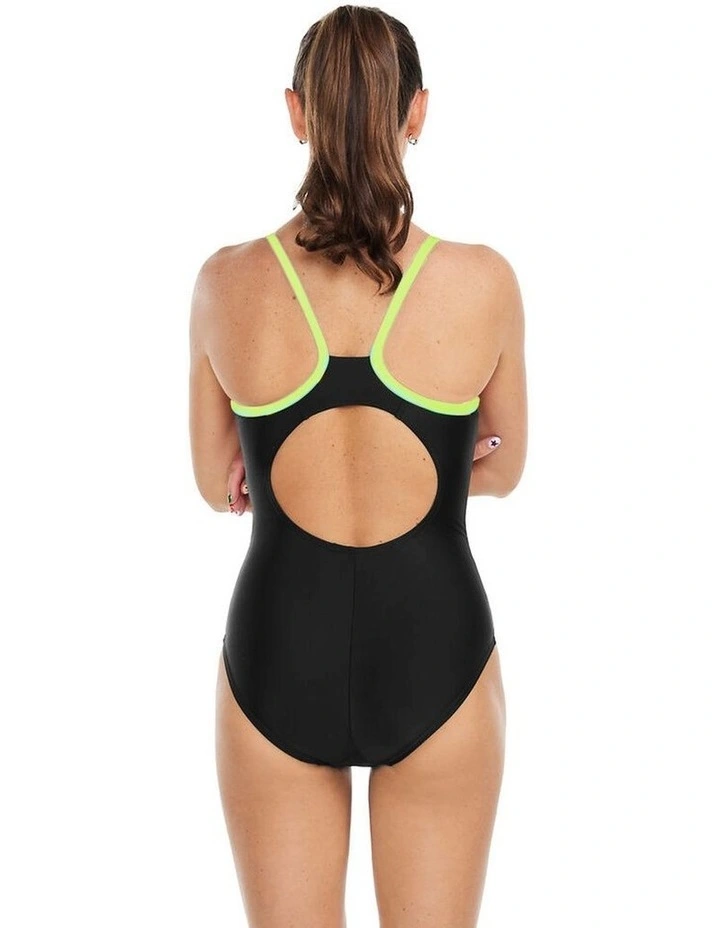 Thinstrap Muscleback One Piece in Black image 2