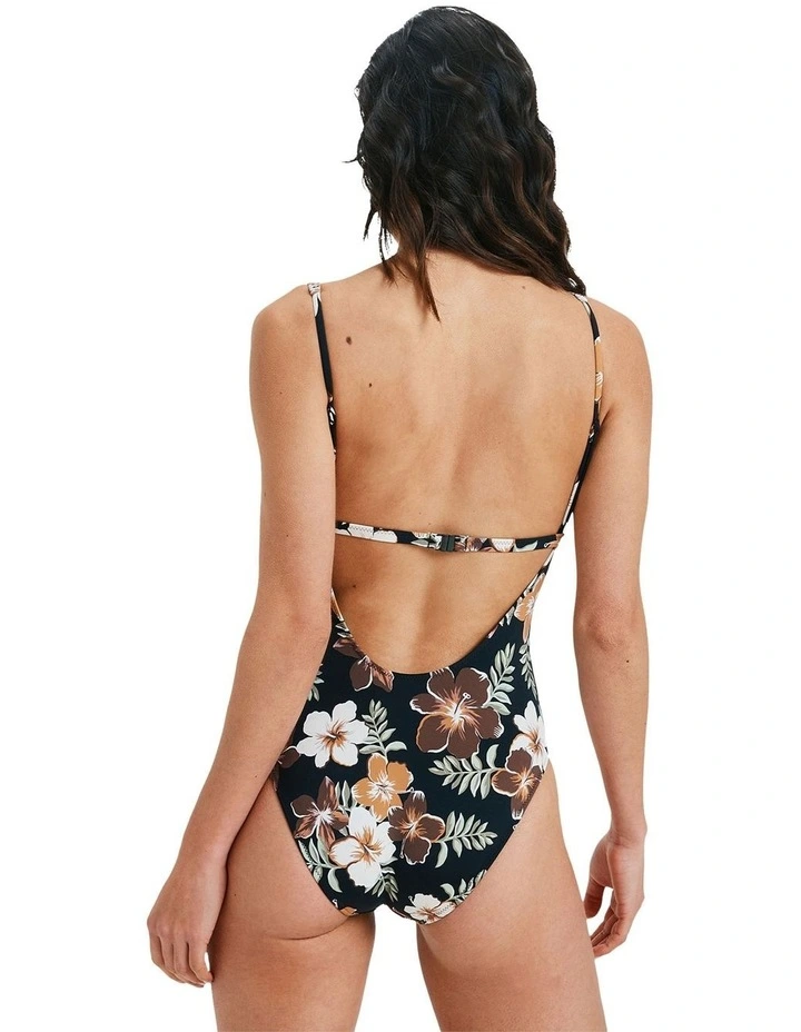 Nostalgic Feels One Piece Swimsuit in Almond Tropical image 2