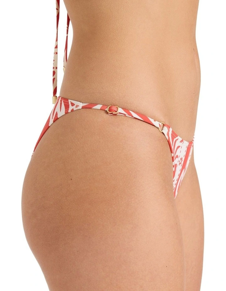 Row Of Palms Zoe Bikini Bottom in Red image 4