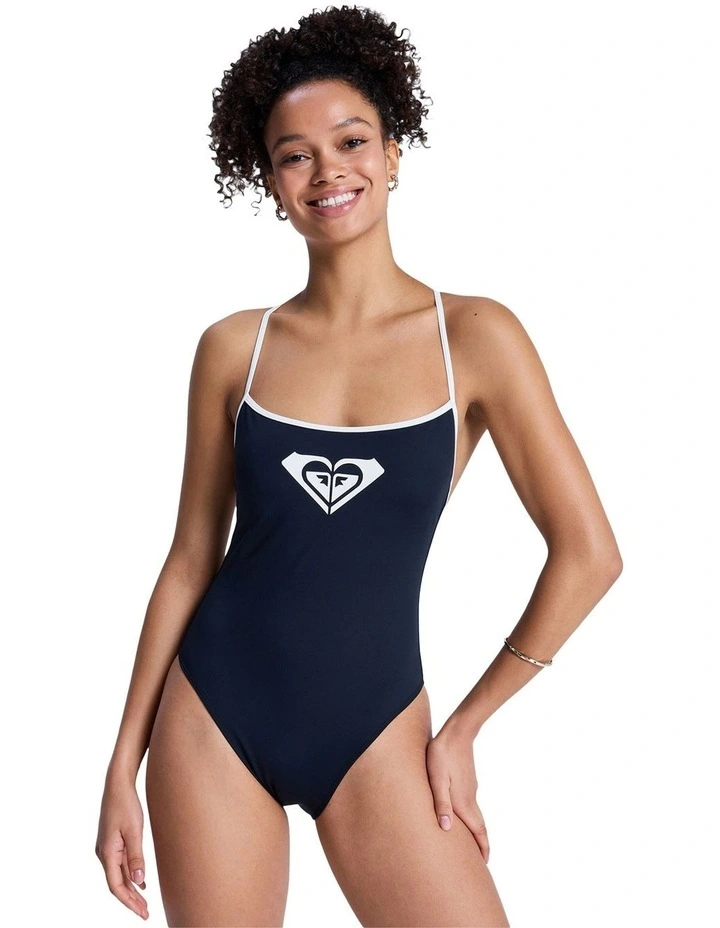 The Retro Essentials One Piece Swimsuit in Black image 1