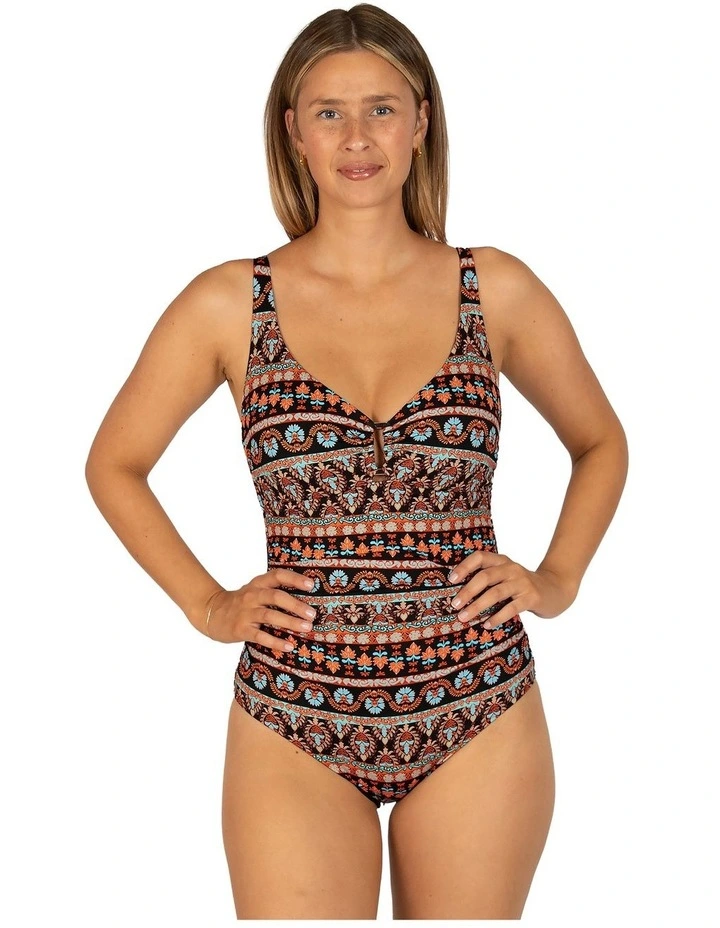 Morocco D/E Ring Front One Piece in Black image 1