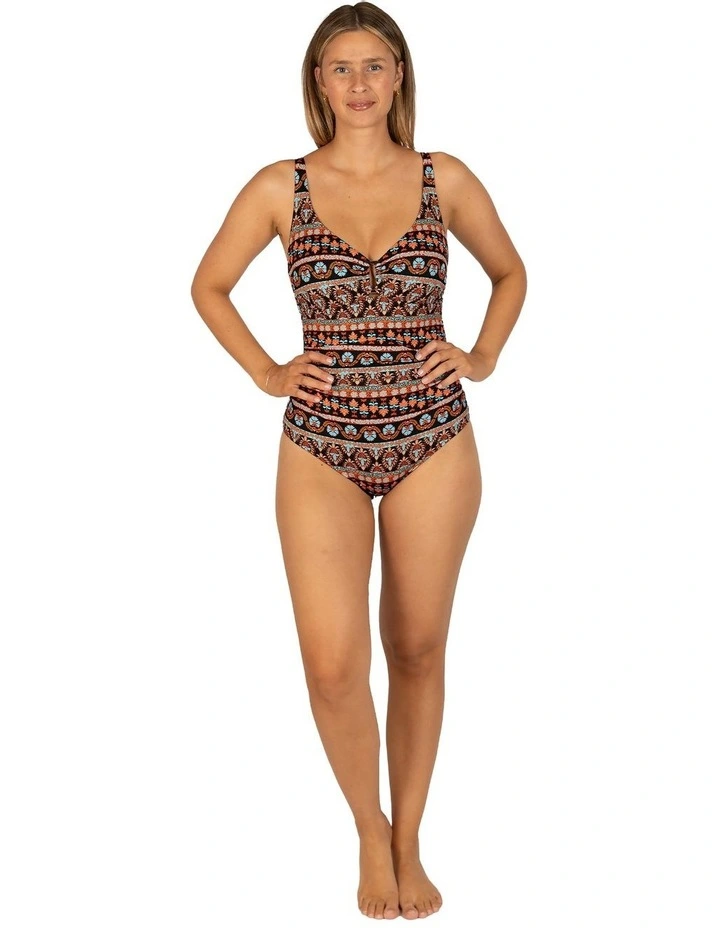 Morocco D/E Ring Front One Piece in Black image 4
