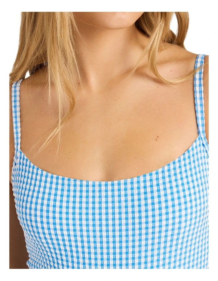 Mini Wave Check Mia DD One Piece Swimsuit in Blue image 4