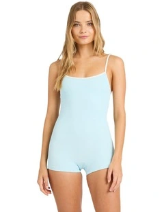 Sunrays Retro Surf Tanker Bodysuit One Piece in Blue