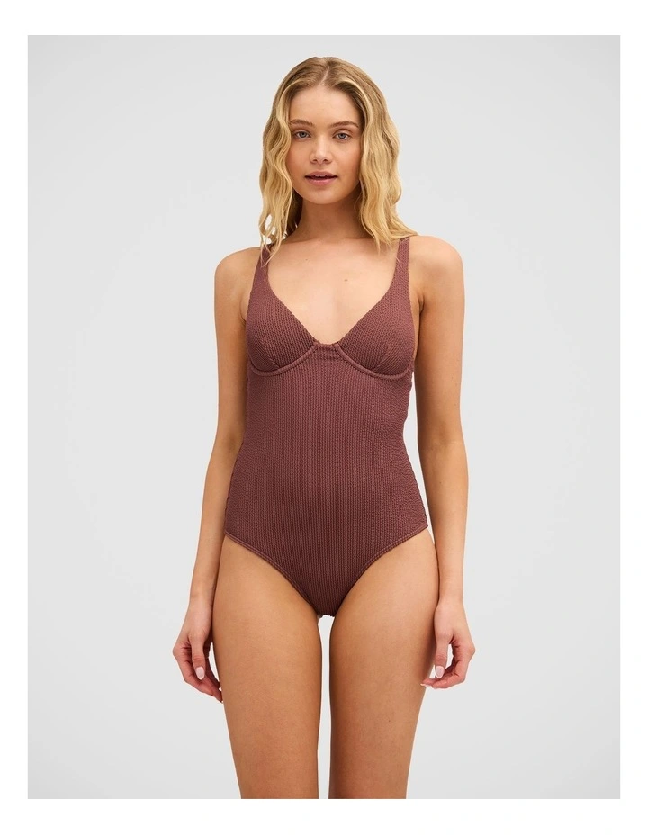 Summer Hi Ruby One Piece Swimsuit in Espresso image 1