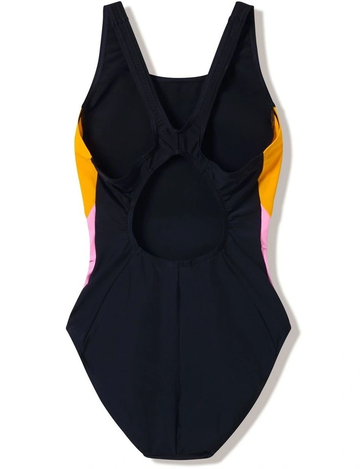 Womens Colourblock Splice 2.0 One Piece in Black/Pink image 5