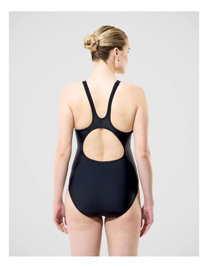 Womens Placement Muscleback One Piece in Black image 2