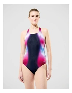 Womens Engineered Print Medalist One Piece