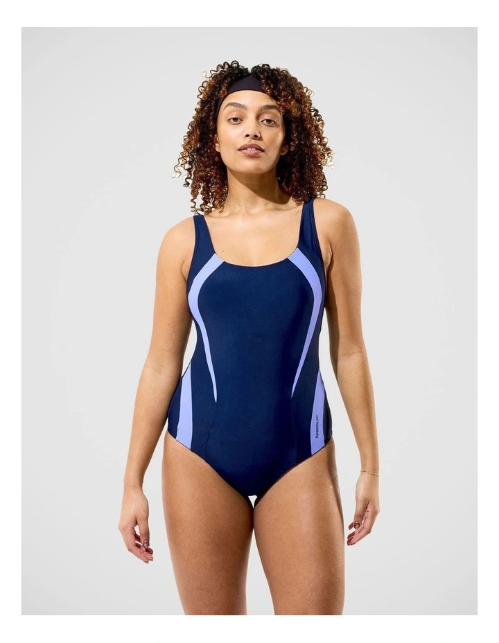 Womens Quantum Contour One Piece in Navy image 1