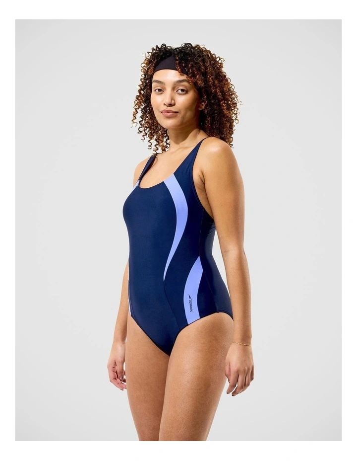 Womens Quantum Contour One Piece in Navy image 3