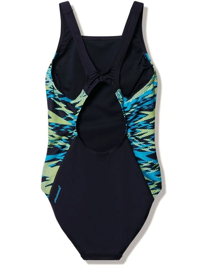 Womens Hyperboom Splice Muscleback One Piece in Black/Green image 5