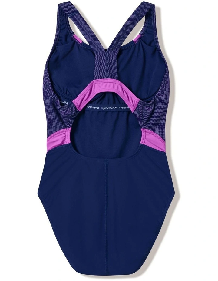 Womens Quantum Rib Splice One Piece in Navy image 5