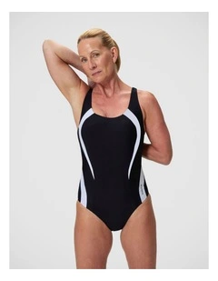 Womens Quantum Contour One Piece in Black/White